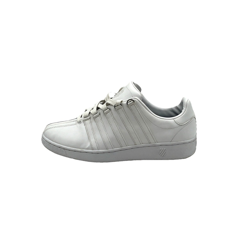 K-Swiss Classic White Leather Low Sneakers Men's Size 12 EU 46